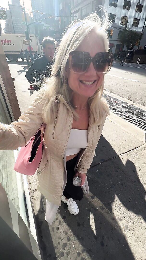 Babyanne lsfl - Remote Sex toy around the city - ManyVids - blonde - milf - big dick - big tits - blowjob - dirty talk