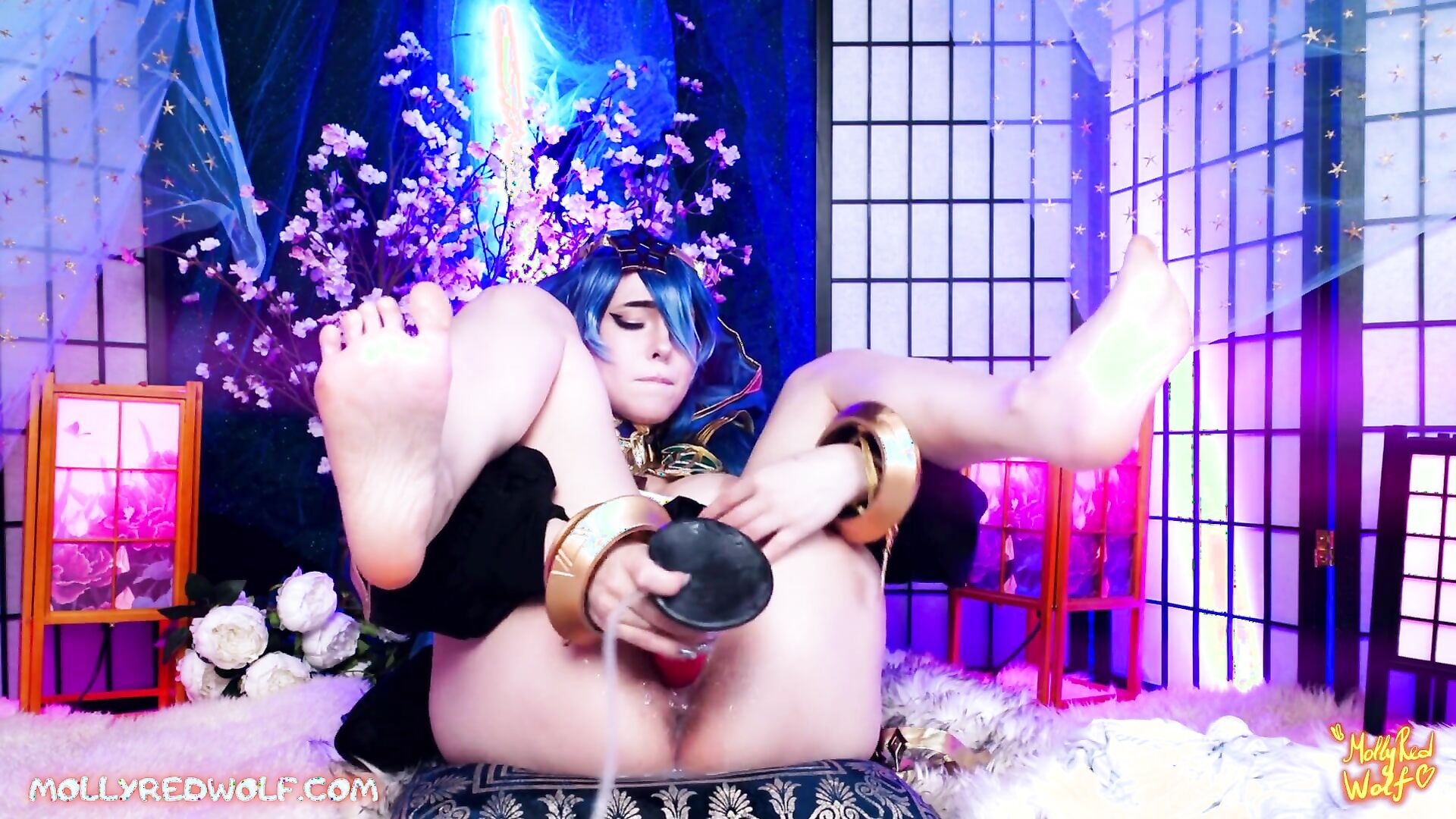 MollyRedWolf - Genshin Impact. Layla gets cum from big cocks in her dream - ManyVids - big dick - cosplay - big tits - teen - pov - fake tits - facial - creampie - dildo