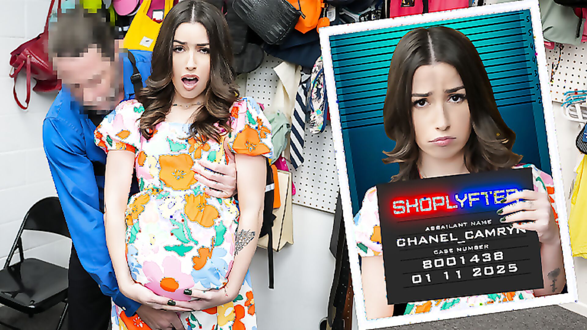 Chanel Camryn - Case No. 8001438 - Not So Pregnant After All - Shoplyfter - Shoplyfter - pregnant - hairy pussy - natural tits - small tits - office - black - blowjob - facial - feet