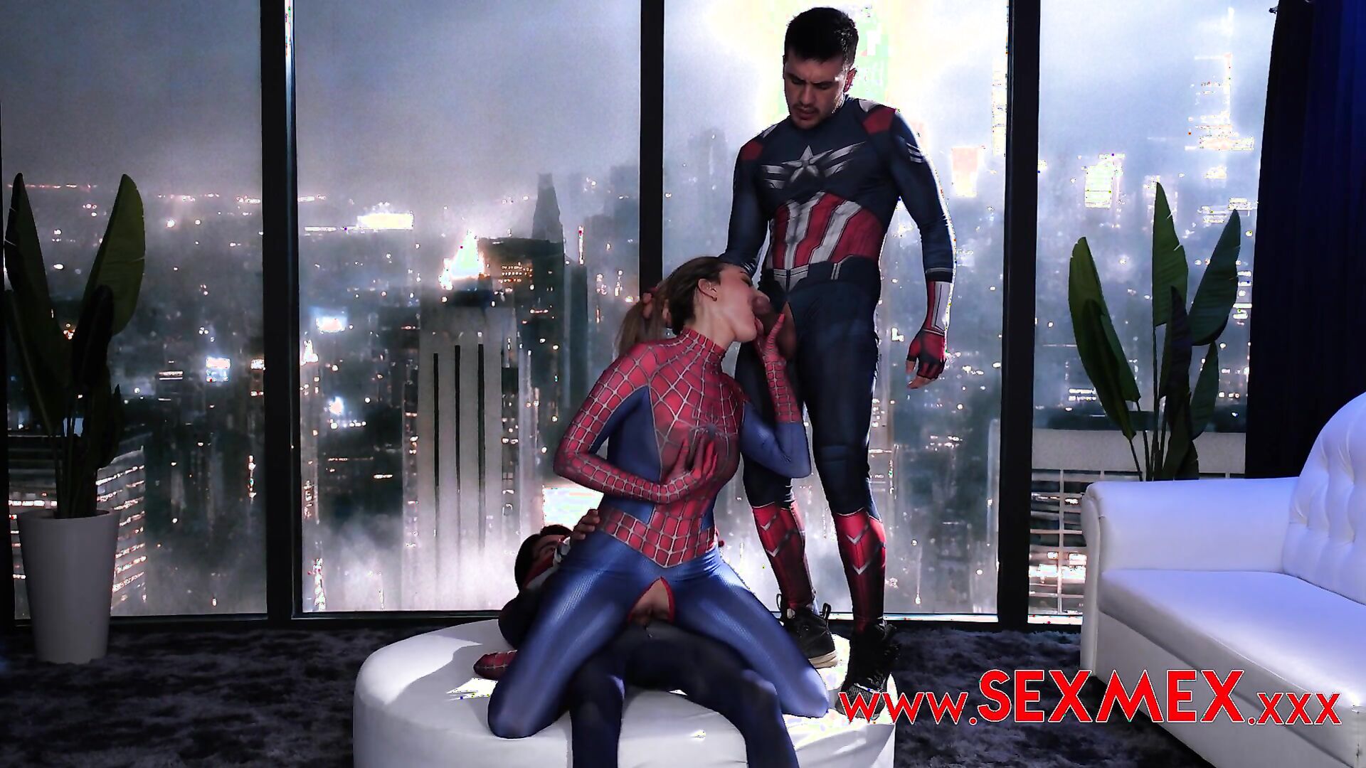Lula - Spider Girl Banged By Superheroes - SexMex - SexMex - big ass - blowjob - creampie - hardcore - tits - latina - threesome