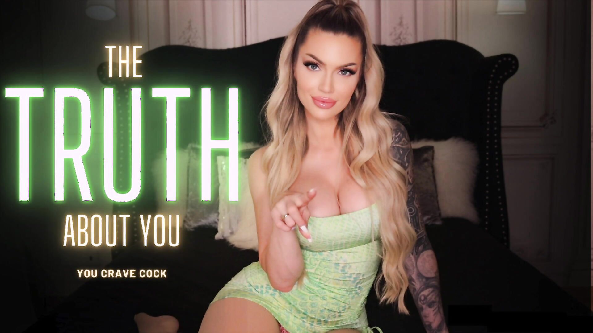 Goddess Harley LaVey - The Truth About You - ManyVids - blonde - big tits - solo - virtualsex - gooning - fake tits - fetish - dirty talk - tattoo