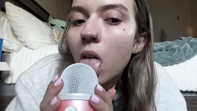 Sadie ASMR UpClose Mic & Lens Licking