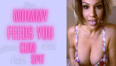 AdrienneLuxe - StepMommy Feeds You Your Cum and Her Spit - ManyVids - pov - blonde - solo - fetish - big tits - dirty talk - jerk off instruction - gooning