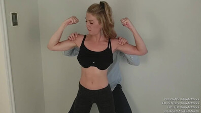 VieraMayXXX - Muscle Worship Posing You Rub My Arms - ManyVids - pov - dirty talk - natural tits - virtualsex - solo