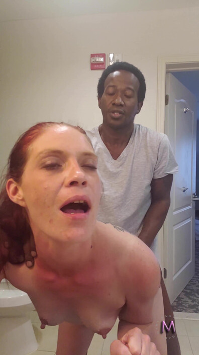 XxxBabyMxxX - On the Bathroom ft Alex Anaconda - ManyVids - milf - redhead - big ass - big dick - big tits - pov - blowjob
