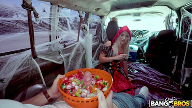 Britt Blair - Little Red Riding Hoe - BangBus - BangBus - hardcore - blonde - tits - pussy - blowjob - facial