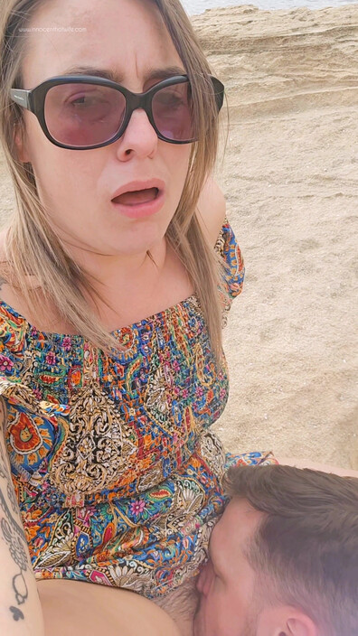 Innocenthotwifexxx - Pussy licked at the beach, gave BJ he cum in my mouth - ManyVids - outdoor - pussy - milf - brunette - pov - small tits - natural tits - tattoo