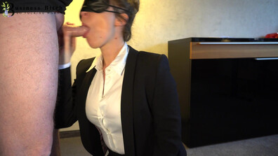 Business Bitch - Hot Office Clerk Blowjob Frontal Sex - ManyVids - office - blowjob - blonde - high heels - nylon