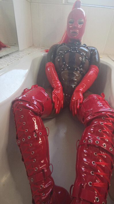 SabienDeMonia - Heavy Rubber Fantasy - ManyVids - redhead - pov - big dick - big tits - big ass - fake tits - tattoo