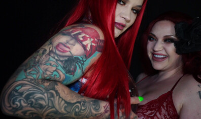 SabienDeMonia - Ultimate Girl On Girl Custom Video Tease - ManyVids - tease - redhead - pov - big dick - big tits - big ass - fake tits - tattoo
