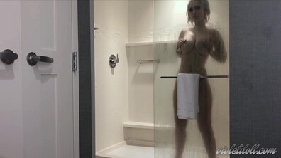 Violet Doll - Shower Wank 31 Days of JOI Day 16 - ManyVids - jerk off instruction - femdom - devot - fetish - dirty talk - pov - big tits - tattoo - solo