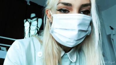 Mistress Euryale - Semen Teeth Whitening - ManyVids - femdom - fetish - dirty talk - blonde - gooning - latex