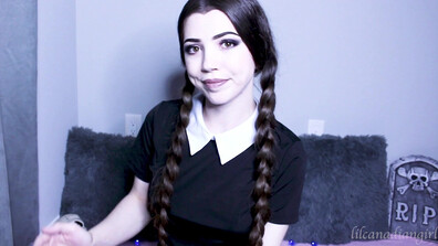 lilcanadiangirl - Wednesday Wants Your Cum - ManyVids - solo - brunette - teen - masturbation - dirty talk - pov - facial - blowjob - tits