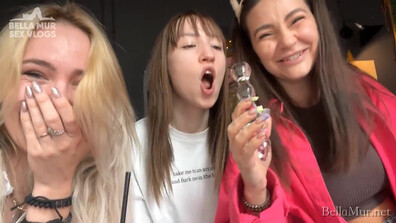 Bella Mur - Sex Vlog - True Lesbian Tention and Shocked Cameraman - OnlyFans - lesbian - blonde - tattoo - pov - teen - medium tits