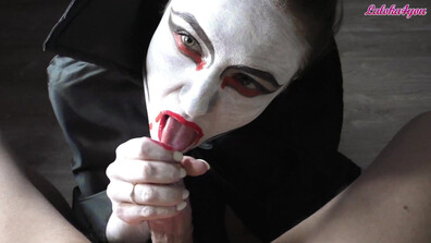 Laloka4you - Vampire Girl Passionate Sucks Big Cock - ManyVids - big dick - pov - blowjob - blonde - small tits - natural tits
