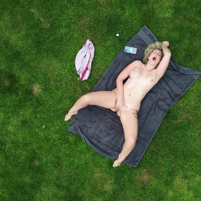 Mooreerinxxx - Outdoor masturbation captured by drone - ManyVids - outdoor - masturbation - blonde - big tits - tattoo - pov - blowjob