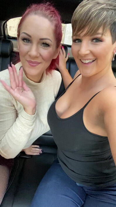 Ruby Onyx - Ruby and Hannah Back Seat Action - ManyVids - milf - femdom - devot - fetish - hardcore - big tits - tattoo - pov
