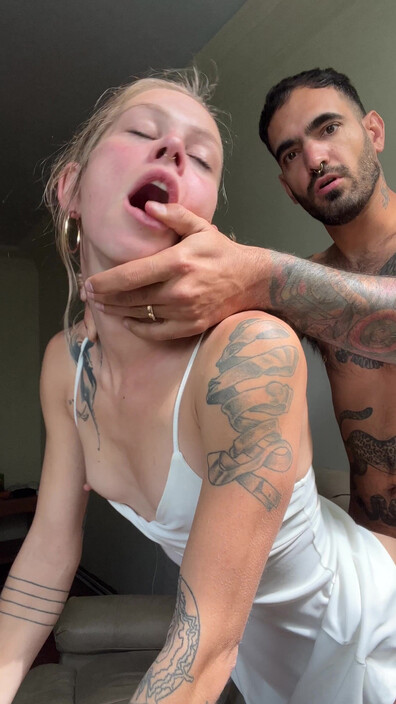 sammmnextdoor - He lifted my little white dress - ManyVids - blonde - blowjob - big dick - pov - tattoo - small tits - natural tits