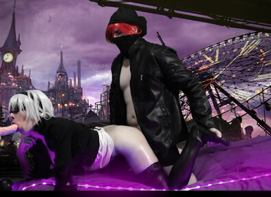 Black Kitsune - 2B Nier Automata Blowjob And Hard Fuck - ManyVids - blowjob - high heels - dirty talk - big tits - pov - cosplay - double penetration - black - pussy