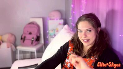 Ellie Skyes - The Fuckining A Halloween Special - ManyVids - pov - dirty talk - solo - virtualsex - teen - brunette - natural tits
