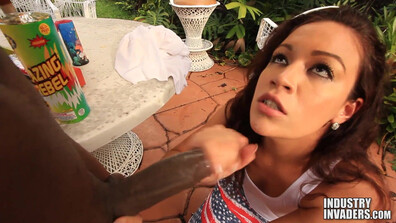 Sexy amateur Natalie Monroe amateur sucks dick for fireworks - IndustryInvaders - IndustryInvaders - amateur - bbc - big dick - pov - blowjob - interracial