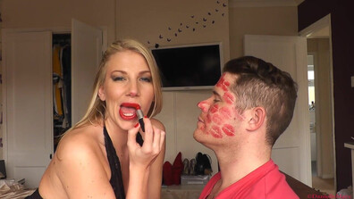 Danielle Maye XXX - Danielle Maye Lipstick Kisses - ManyVids - blonde - milf - big tits - tattoo - fake tits - dirty talk - pov - virtualsex
