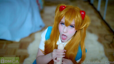 Lana Rain - Its Not Like Asuka Enjoys Making You Cum - ManyVids - cosplay - big tits - teen - fake tits - pov - dirty talk