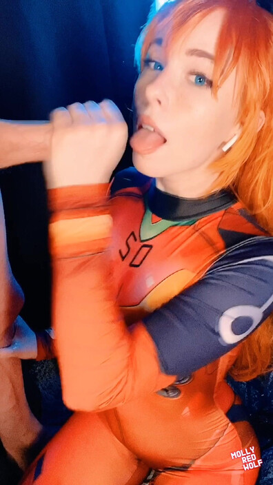 MollyRedWolf - Selfie Asuka Shinji Cums In Her Mouth - ManyVids - Cosplay - teen - natural tits - big tits - dirty talk - deepthroat - blowjob - creampie