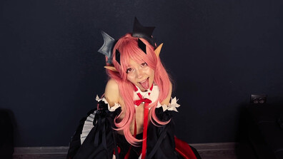 Lil cosplay slut - Krul Tepes Cosplay Silly Ahegao - ManyVids - cosplay - teen - small tits - pov - dirty talk - masturbation - natural tits