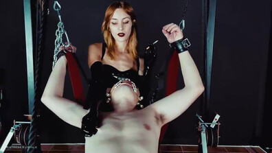 Mistress Euryale - CBT Burning Torment - ManyVids - femdom - fetish - dirty talk - blonde - gooning - latex
