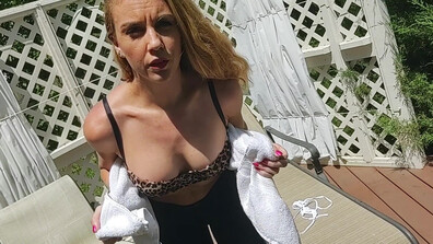 VieraMayXXX - Mom Gives Son Joi While She Tans Strips - ManyVids - stepmother - jerk off instruction - pov - dirty talk - natural tits - virtualsex - solo
