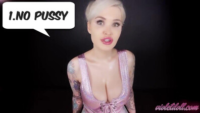 Violet Doll - Rules for Little Dick Losers - ManyVids - femdom - devot - fetish - dirty talk - pov - big tits - tattoo - solo