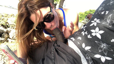 JaxSlayher - Chloe Cummore Sucks BBC in Public - ManyVids - bbc - public - interracial - pov - blowjob - big dick - deepthroat