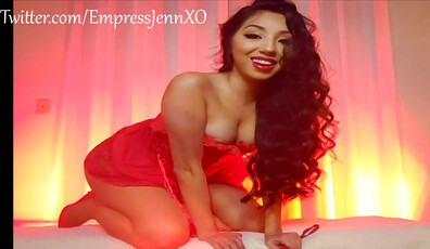 Empress Jennifer - Empress In Red Slave Balls Are Blue - ManyVids - milf - femdom - small tits - pov - natural tits - fetish - brunette