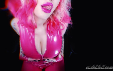 Violet Doll - Rubber Tit Addiction - ManyVids - femdom - devot - fetish - dirty talk - pov - big tits - tattoo - solo