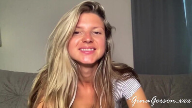 Gina Gerson - Webcam Show - Torn Clothes Fetish - ManyVids - fetish - blonde - pov - small tits