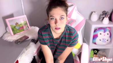 Ellie Skyes - Innocent Sis Sex-Ed - ManyVids - pov - dirty talk - solo - virtualsex - teen - brunette - natural tits