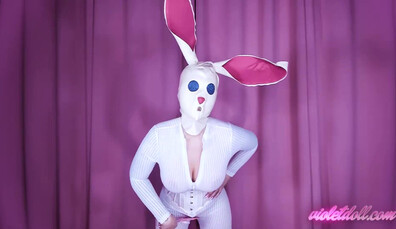 Violet Doll - Violet Doll – Bad Bunny CBT & Reward - ManyVids - femdom - devot - fetish - dirty talk - pov - big tits - tattoo - solo