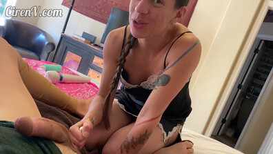 Ciren Verde - Cuckold's Cock and Prostate Jerked Off - ManyVids - tattoo - bbc - blowjob - big dick - pov - cuckold