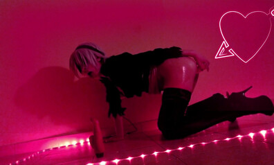 Black Kitsune - 2B NierAutomata Blowjob & Masturbation - ManyVids - blowjob - masturbation - high heels - dirty talk - big tits - pov - cosplay - big ass - black