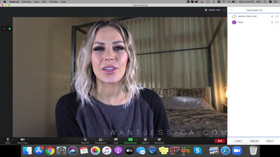 Goddess Jessica - Humiliating Zoom Call - ManyVids - blonde - milf - devot - femdom - fetish - hardcore - virtualsex - jerk off instruction - high heels