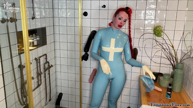 Miss Fetilicious - Dildo Shower - ManyVids - dildo - fetish - hardcore - milf - big tits - latex - pov - femdom - high heels