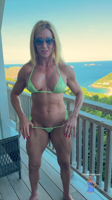 FitwifeJewels - Bikinis Nudity and Great Views - ManyVids - milf - blonde - big tits - tattoo - dirty talk - pov - fake tits