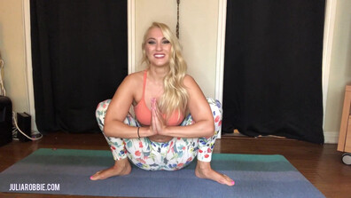 Julia Robbie - Gas Relief Yoga- Fart Fetish - ManyVids - fetish - blonde - milf - solo - dirty talk - pov - big tits