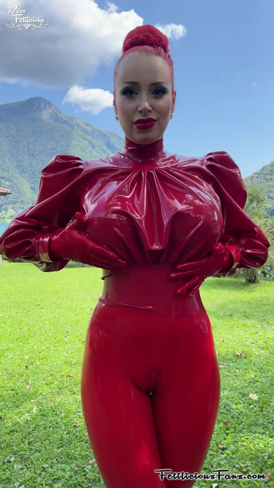 Miss Fetilicious - All in Red - ManyVids - fetish - hardcore - milf - big tits - latex - pov - femdom - high heels - virtualsex