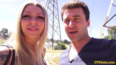 Karma Rx - Fucked Like A Slut Outdoors In A Dirty Tunnel - DTFSluts - DTFSluts - outdoor - milf - blonde - big tits - tattoo - fake tits - big dick - blowjob - facial