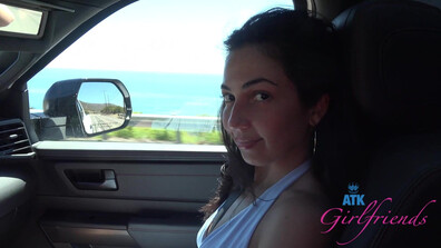 Mira Luv - Malibu 1 - ATKGirlfriends - ATKGirlfriends - big tits - hairless pussy - outdoor - tits - blowjob - brunette - handjob - latina - piss