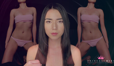 Princess Miki - Encouraging Meditational CEI - ManyVids - milf - femdom - asian - brunette - natural tits - dirty talk - pov - solo - fetish