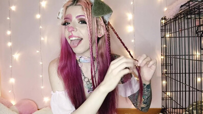 PuppyGirlfriend - Puppygirl Hair Fetish And Fingering - ManyVids - fetish - teen - pov - tattoo - dirty talk - nylon - high heels