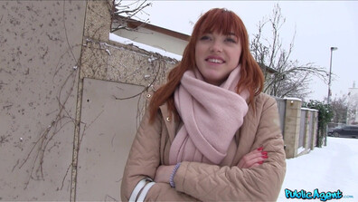 Anny Aurora - German Redhead Loves Cock - PublicAgent - PublicAgent - teen - small tits - natural tits - redhead - amateur - blowjob - pov - pussy - tits